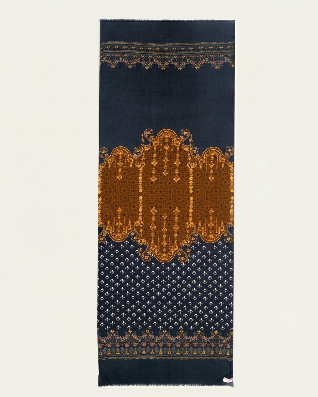SPICED LIGHT BLACK | Merino Wool Silk Blend Shawl