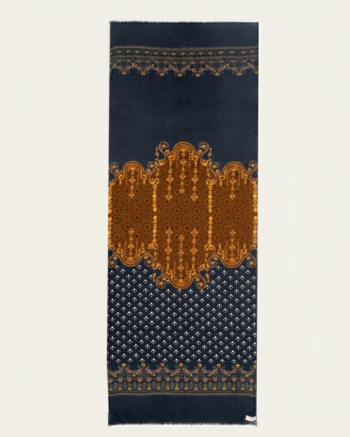 SPICED LIGHT BLACK | Merino Wool Silk Blend Shawl