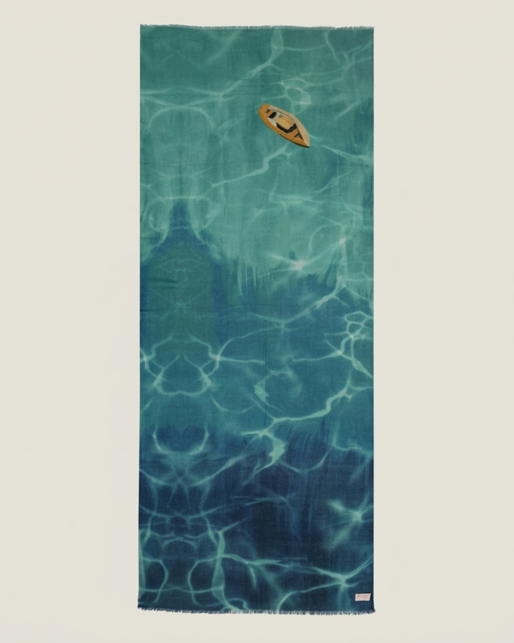 SEA HEAVENS | Merino Wool Silk Blend Shawl