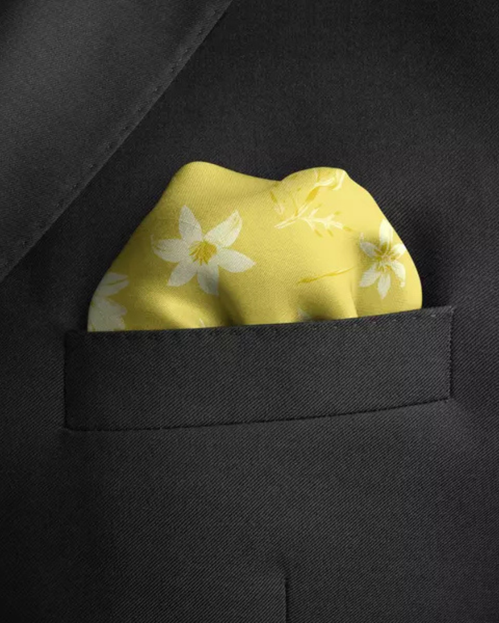 ANTHESIS YELLOW | Men's Silk Pocket Square