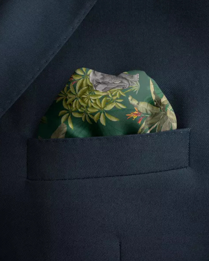 GREEN THICKET | Men's Silk Pocket Square