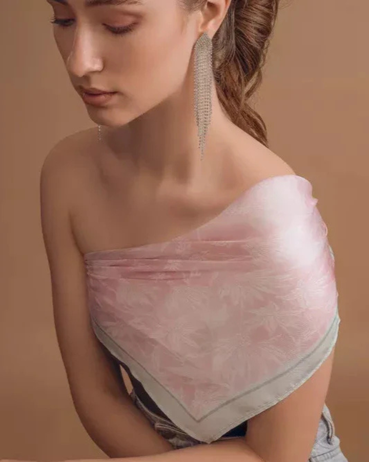 ETCHED FLOWERETS | Pure Silk Scarf