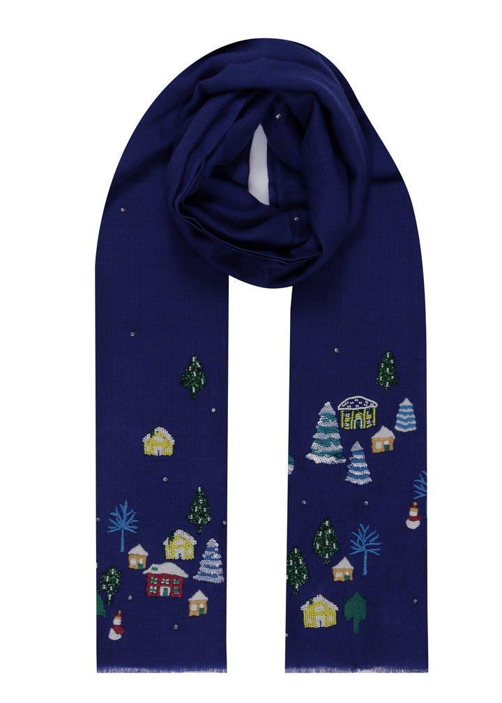 LET IT SNOW | Premium Embroidered Shawl