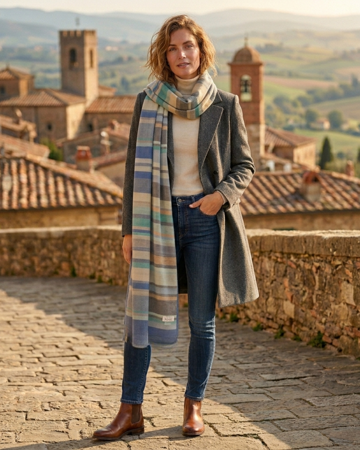 TARAK | Merino Wool Silk Blend Shawl