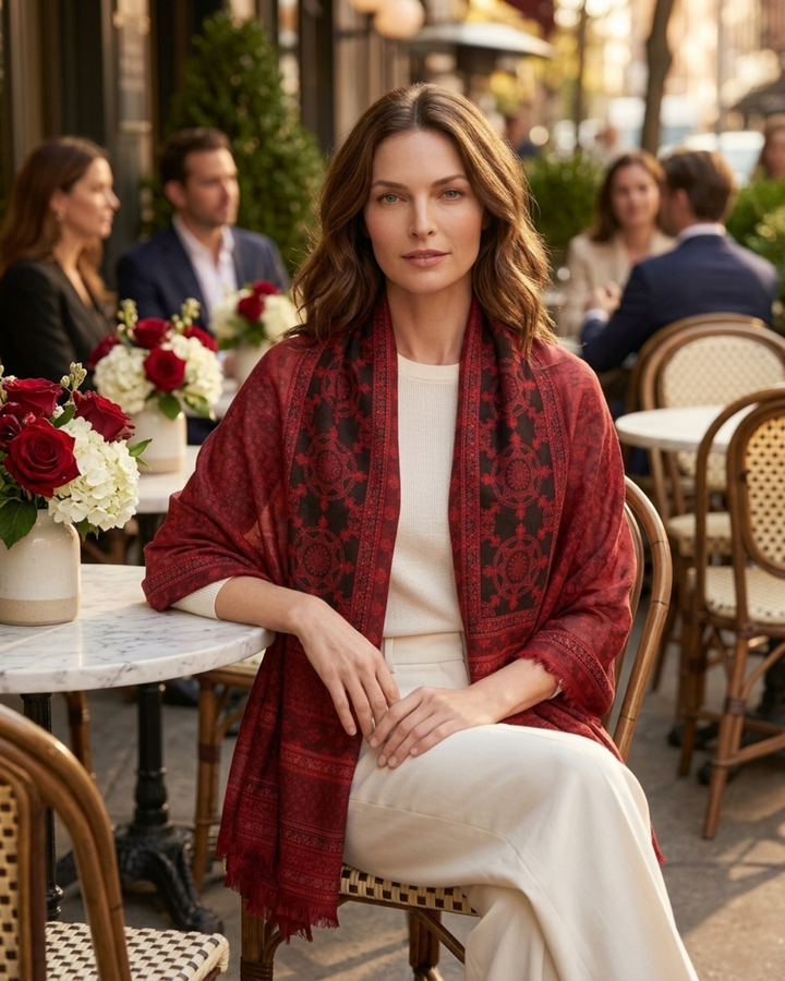 FRESH VELVET | Merino Wool Silk Blend Shawl