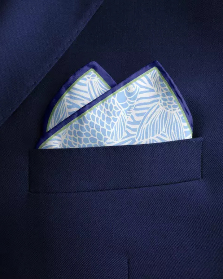 MARINE VESTIGE | Men's Silk Pocket Square