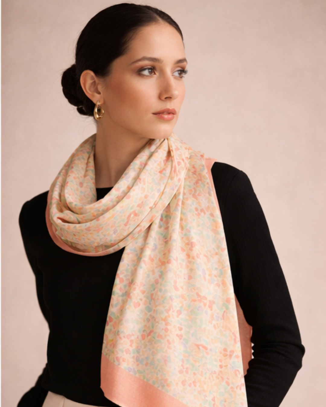 FLOWER BED | Merino Wool Silk Blend Shawl