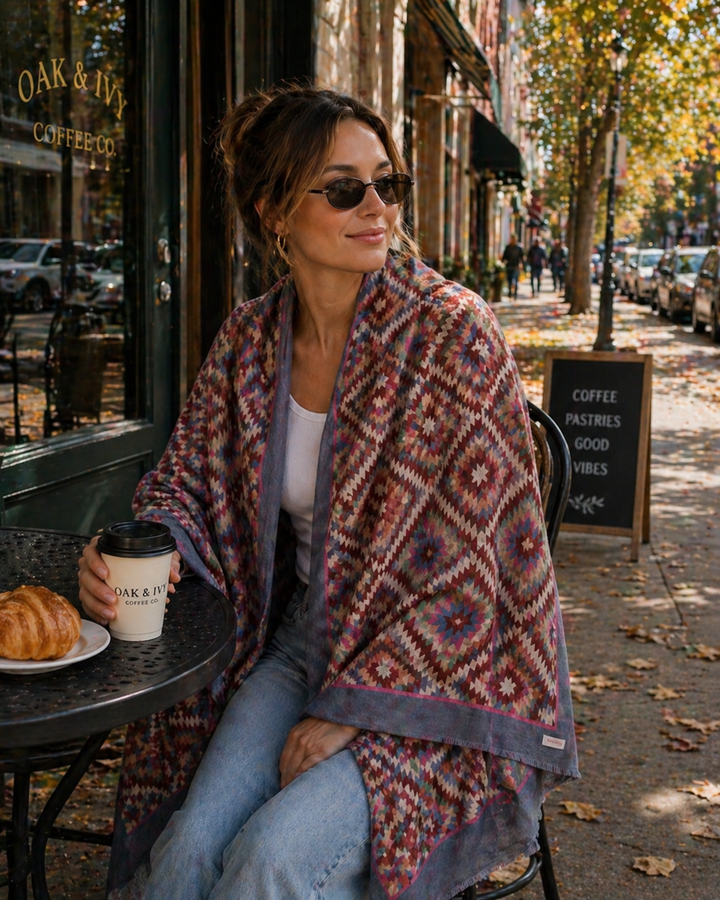 EJDER | Merino Wool Silk Blend Shawl