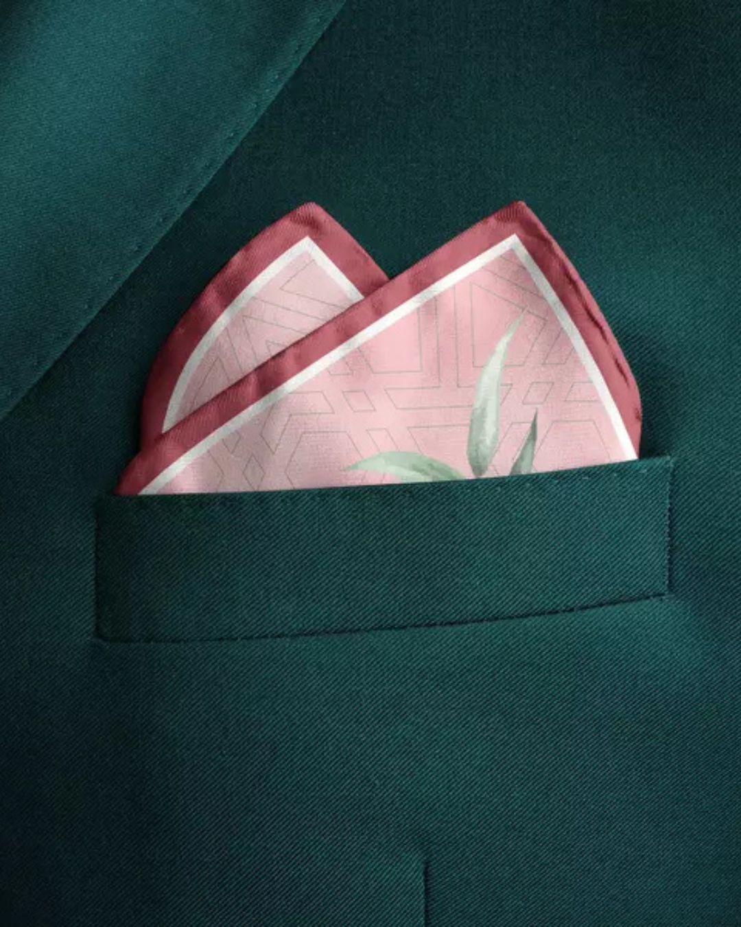 BURGEON BLUSH | Men's Silk Pocket Square