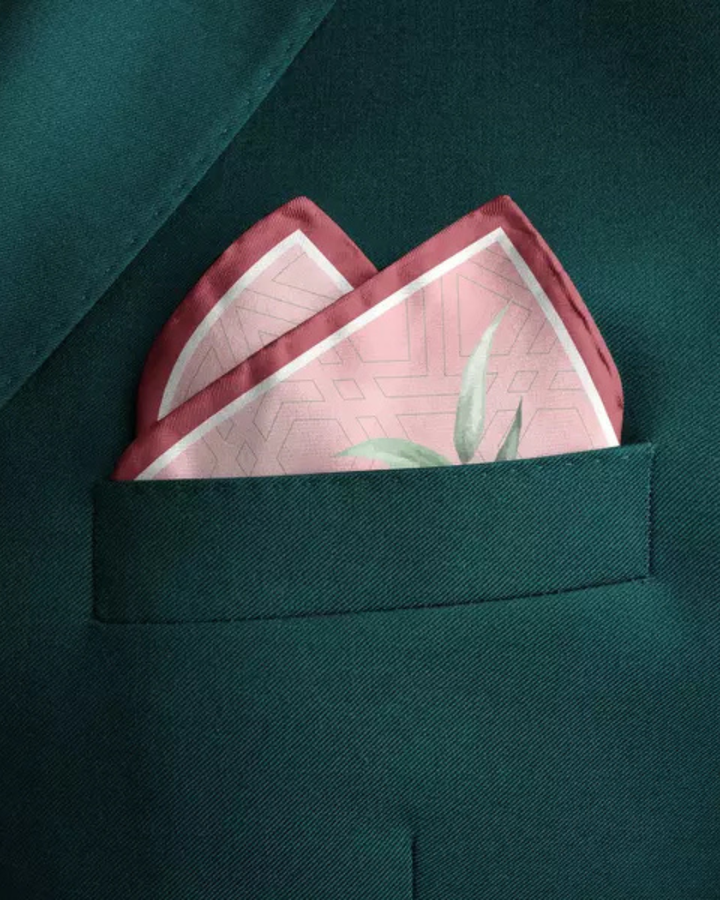 BURGEON BLUSH | Men's Silk Pocket Square