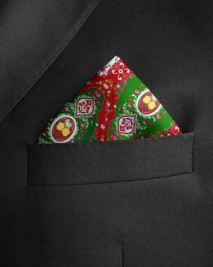 SANTA SHOT | Men's Silk Pocket Square