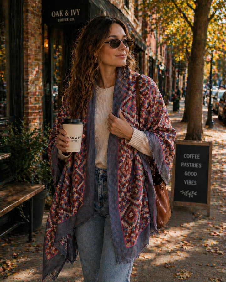 EJDER | Merino Wool Silk Blend Shawl
