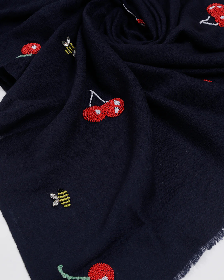 CHERRY PICKED | Premium Embroidered Shawl