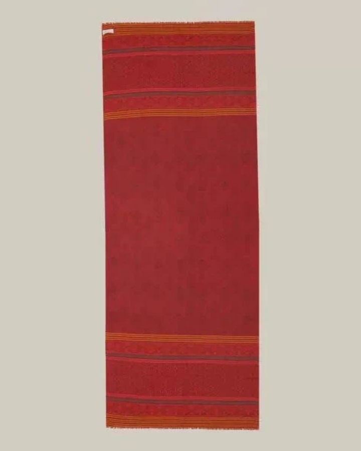 IMPERIAL RED | Merino Wool Silk Blend Shawl