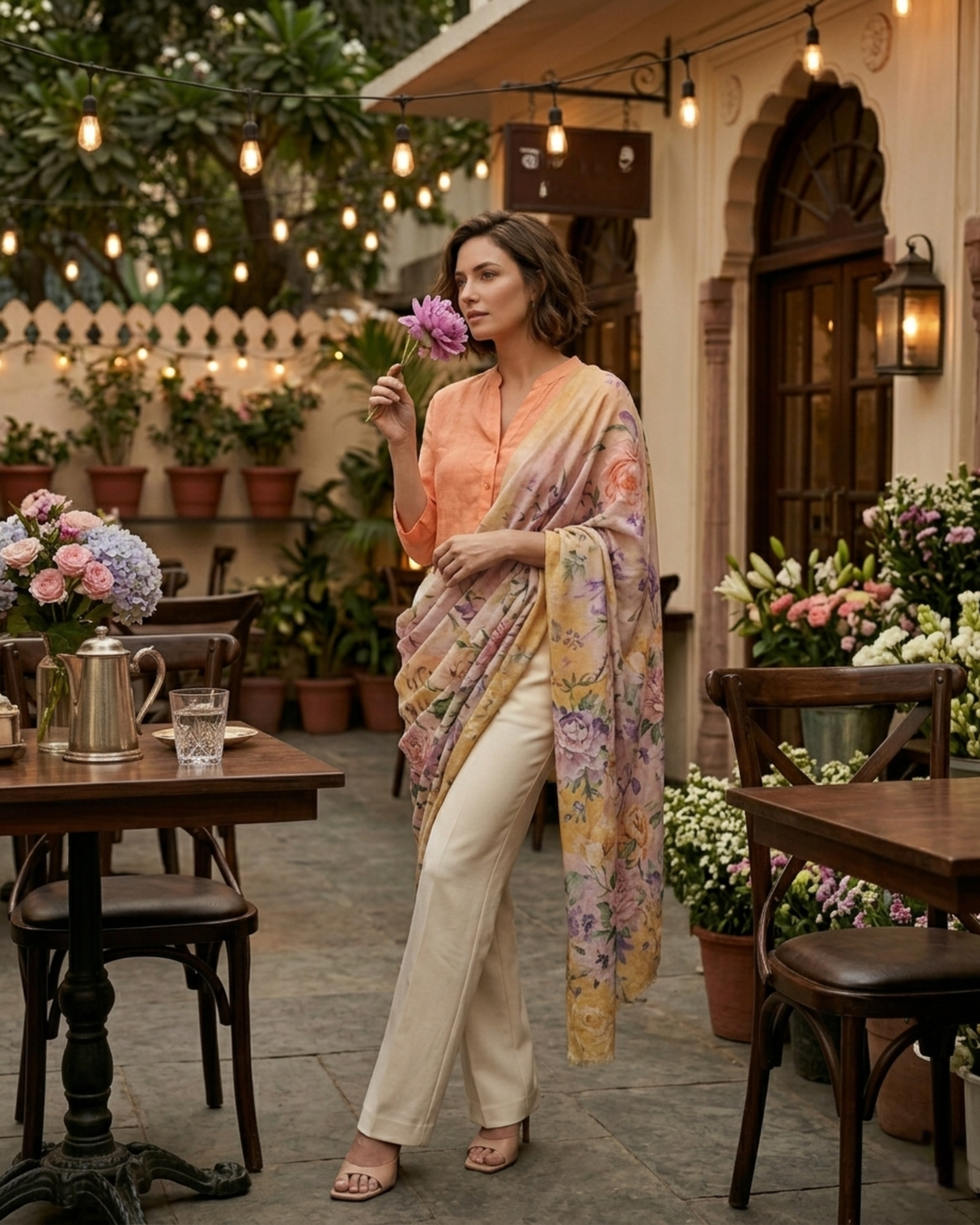 EFFLORESCE | Merino Wool Silk Blend Shawl