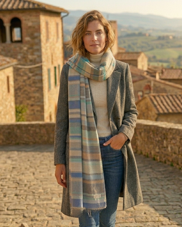 TARAK | Merino Wool Silk Blend Shawl