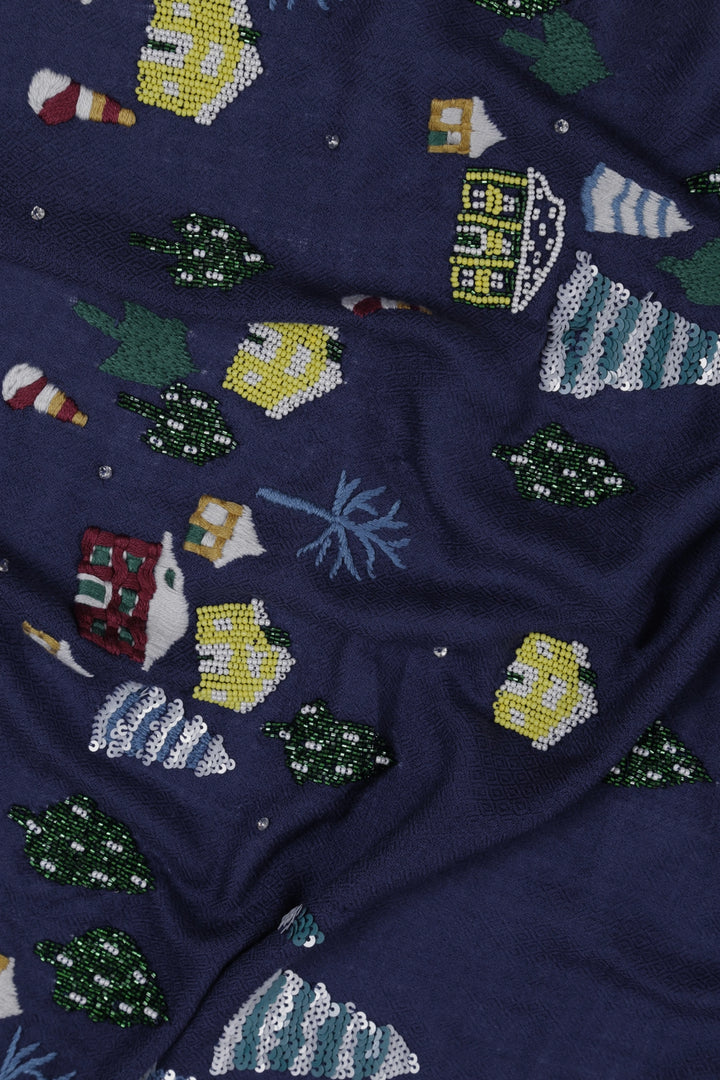 LET IT SNOW | Premium Embroidered Shawl