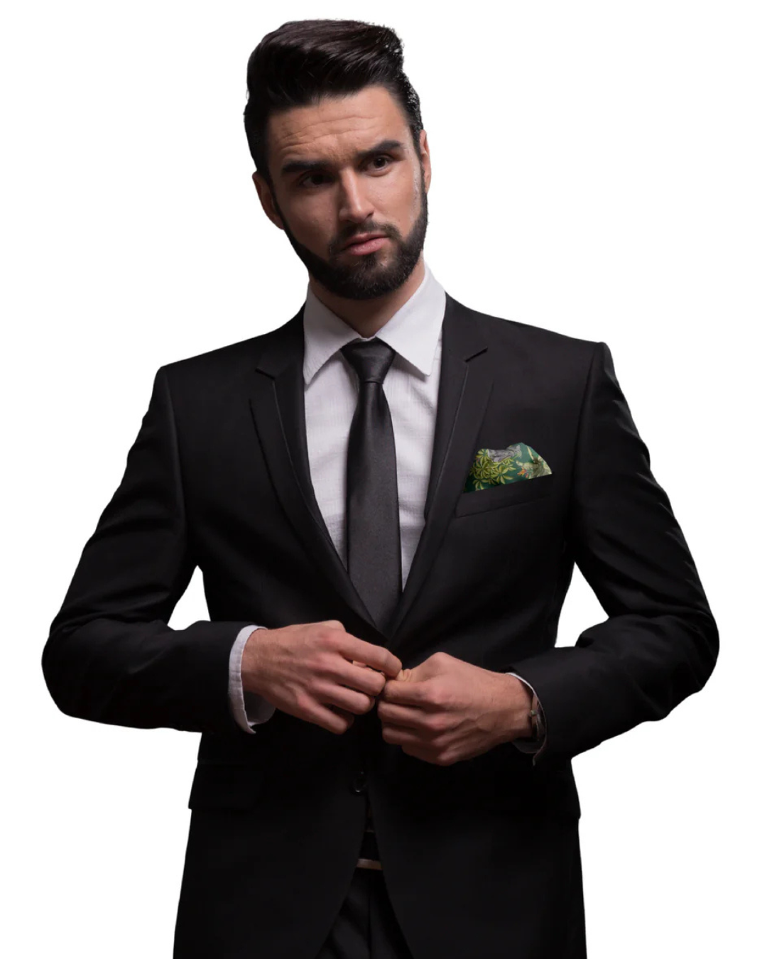 GREEN THICKET | Men's Silk Pocket Square
