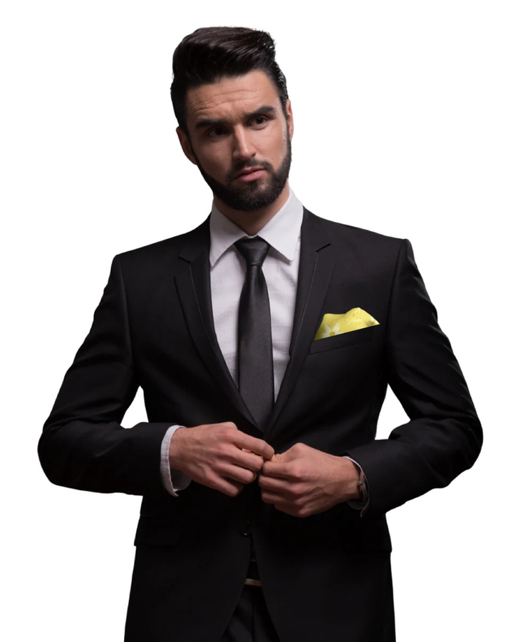 ANTHESIS YELLOW | Men's Silk Pocket Square