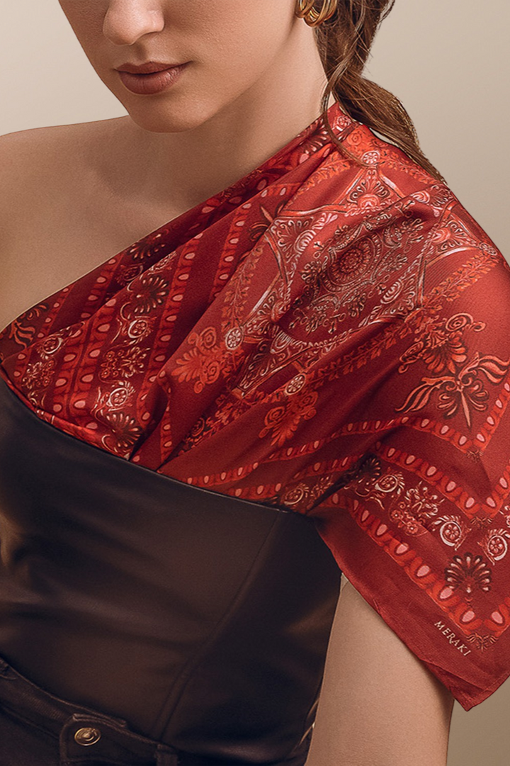 RUDOLPH'S RED | Pure Silk Scarf