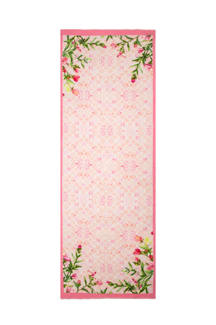Elegant Merino wool and silk shawl draped over shoulders,perfect for women's evening wear